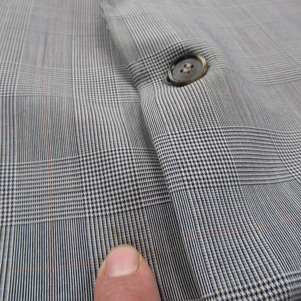 Brooks Brothers Loro Piana Wool Madison Blazer Men 47L White Black Plaid 1818